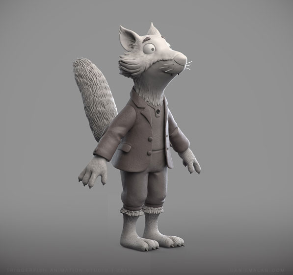 fox character zbrush sculpt